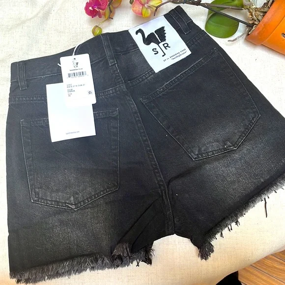 NWT Sandrine Rose x Free People denim shorts size 24 - Picture 2 of 3